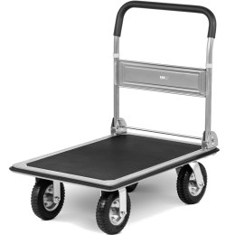 Wózek platformowy magazynowy ręczny składany 1 burta do 300 kg 80 x 60 cm MSW