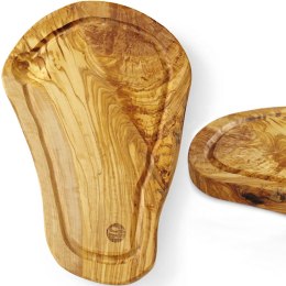 Deska do serwowania z drewna oliwnego z rowkiem 300 x 210 x 18 mm - Hendi 505199 Hendi