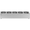 Ekspozytor stojak na pojemniki gastronomiczne 5 x GN 1/6 9.5 l + pojemniki z pokrywkami Royal Catering