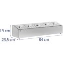 Ekspozytor stojak na pojemniki gastronomiczne 5 x GN 1/6 9.5 l + pojemniki z pokrywkami Royal Catering