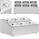 Ekspozytor stojak na pojemniki gastronomiczne 6 x GN 1/6 + pojemniki z pokrywkami Royal Catering