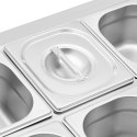 Ekspozytor stojak na pojemniki gastronomiczne 6 x GN 1/6 + pojemniki z pokrywkami Royal Catering