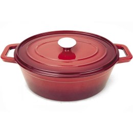 Garnek żeliwny emaliowany 6,88 l czerwony - Hendi 626825 Hendi