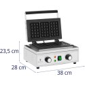 Gofrownica prostokątna na 3 gofry belgijskie TEFLON 1500 W Royal Catering