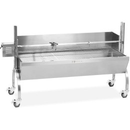 Grill węglowy z rożnem obrotowym elektrycznym do pieczenia prosiaka z osłoną 13 W 40 kg 137 cm Royal Catering