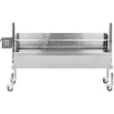Grill węglowy z rożnem obrotowym elektrycznym do pieczenia prosiaka z osłoną 13 W 40 kg 137 cm Royal Catering