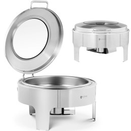 Podgrzewacz do potraw na pastę okrągły z pokrywą z okienkiem śr. 39 cm 5.8 l Royal Catering