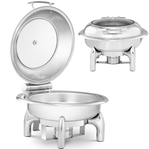 Podgrzewacz do potraw okrągły na pastę z pokrywą z okienkiem śr. 39 cm 5.5 l Royal Catering