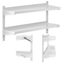 Półka ścienna wisząca gastronomiczna podwójna z regulacją STAL 100 x 30 cm Royal Catering