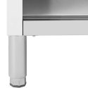 Stół gastronomiczny z szafką z drzwiami suwanymi STAL 120 x 50 cm do 330 kg Royal Catering