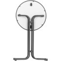 Stół stolik barowy okrągły wysoki składany śr. 80 cm wys. 110 cm szary Royal Catering