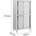 Szafa gastronomiczna magazynowa ze stali nierdzewnej drzwi suwane 120 kg 100 x 50 x 180 cm Royal Catering