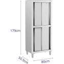 Szafa gastronomiczna magazynowa ze stali nierdzewnej drzwi suwane 120 kg 80 x 50 x 180 cm Royal Catering