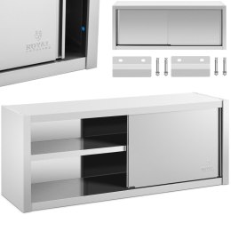 Szafa ścienna gastronomiczna z drzwiami przesuwanymi STAL 150 x 45 x 60 cm Royal Catering