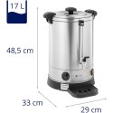 Warnik podgrzewacz do wody z podwójnymi ściankami i ociekaczem 13.5 L 2500 W srebrny Royal Catering