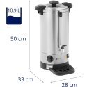 Warnik podgrzewacz do wody z podwójnymi ściankami i ociekaczem 9 L 1500 W srebrny Royal Catering