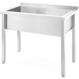 Basen zlew gastronomiczny jednokomorowy spawany Budget Line STAL 1000 x 600 x 850 cm - Hendi 816714 Hendi
