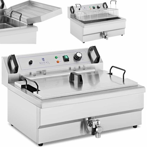 Smażalnik do pączków ryb frytek z ociekaczem 3000 W 16 l 230 V Royal Catering