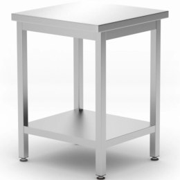 Stół blat roboczy centralny z półką Budget Line 600 x 600 x 850 mm - Hendi 817094 Hendi