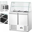 Stół chłodniczy sałatkowy 2-drzwiowy z nadstawą szklaną 7x GN 240 l Royal Catering