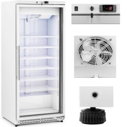 Szafa mroźnicza zamrażarka przeszklona 7 półek 580 l 492 W - biała Royal Catering