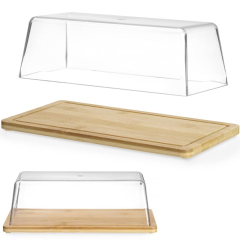 Taca ekspozycyjna bambusowa do bufetu z pokrywą 320 x 160 x 110 mm - Hendi 523841 Hendi