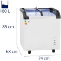 Zamrażarka skrzyniowa przeszklona do lodów mrożonek 180 l 180 W Royal Catering