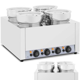 Bemar elektryczny podgrzewacz stacja do zupy fondue czekolady 2000 W 4 x 7 l Royal Catering