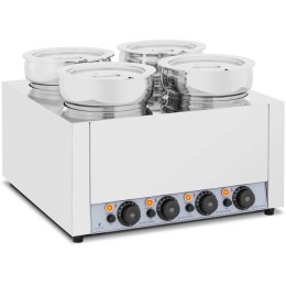 Bemar elektryczny podgrzewacz stacja do zupy fondue czekolady 2000 W 4 x 7 l Royal Catering