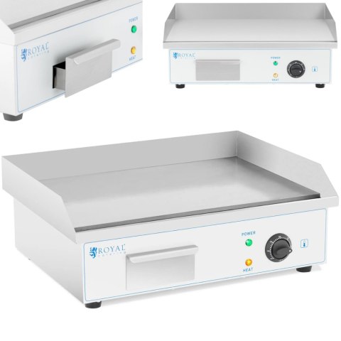 Grill elektryczny płyta grillowa gładka 550 x 350 mm 3000 W Royal Catering