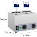 Podgrzewacz do butelek sosów na ciepło 2x 1L 40-90C 400W Royal Catering
