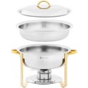 Podgrzewacz do potraw stołowy okrągły na pastę z pokrywą 4.5 l Royal Catering