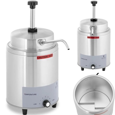 Podgrzewacz do sosów elektryczny z dyspenserem pompką 3.3 l 550 W Royal Catering