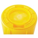 Pojemnik kubeł przemysłowy na odpady i do żywności BRUTE Round 121L - żółty Rubbermaid