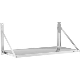 Półka ścienna gastronomiczna składana ze stali nierdzewnej do 40 kg 100 x 45 cm Royal Catering