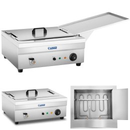 Smażalnik frytownica do pączków ryb z półką ociekową 3200W 230V 14L Royal Catering