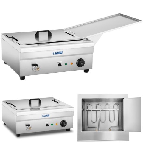 Smażalnik frytownica do pączków ryb z półką ociekową 3200W 230V 14L Royal Catering