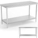 Stół blat roboczy centralny stalowy z półką 150 x 60 cm do 230 kg Royal Catering