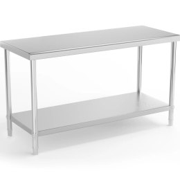 Stół blat roboczy centralny stalowy z półką 150 x 60 cm do 230 kg Royal Catering