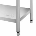 Stół blat roboczy centralny stalowy z półką 61 x 61 cm Royal Catering