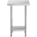 Stół blat roboczy centralny stalowy z półką 61 x 61 cm Royal Catering