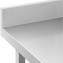 Stół blat roboczy narożny z rantem stalowy nierdzewny z półką 90x90x70cm Royal Catering