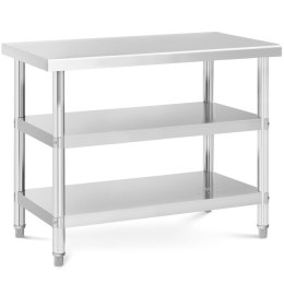 Stół blat roboczy stalowy nierdzewny 2 półki 100x60cm Royal Catering