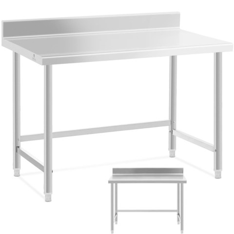 Stół blat roboczy stalowy nierdzewny przyścienny z rantem 120x70cm Royal Catering