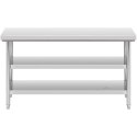 Stół blat roboczy stalowy nierdzewny z 2 półkami 150x60cm Royal Catering