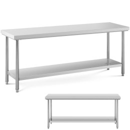Stół blat roboczy stalowy nierdzewny z półką 200x60cm Royal Catering