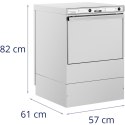 Zmywarka do naczyń podblatowa gastronomiczna kosz 50 x 50 cm do 30 cykli/h 6600 W Royal Catering