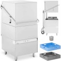 Zmywarka kapturowa do naczyń talerzy szkła kosz 50 x 50 cm do 60 cykli/h 8600 W Royal Catering