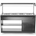 Bufet bar stół chłodniczy sałatkowy z oświetleniem daszkiem 4 pojemniki GN 1/1 2-10C 170 W ARKTIC