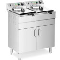 Frytownica elektryczna podwójna wolnostojąca z szafką 400 V 10000 W 26 l Royal Catering